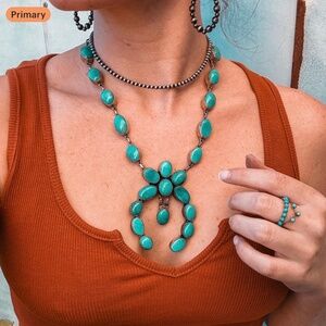 Genuine Kingman turquoise squash blossom